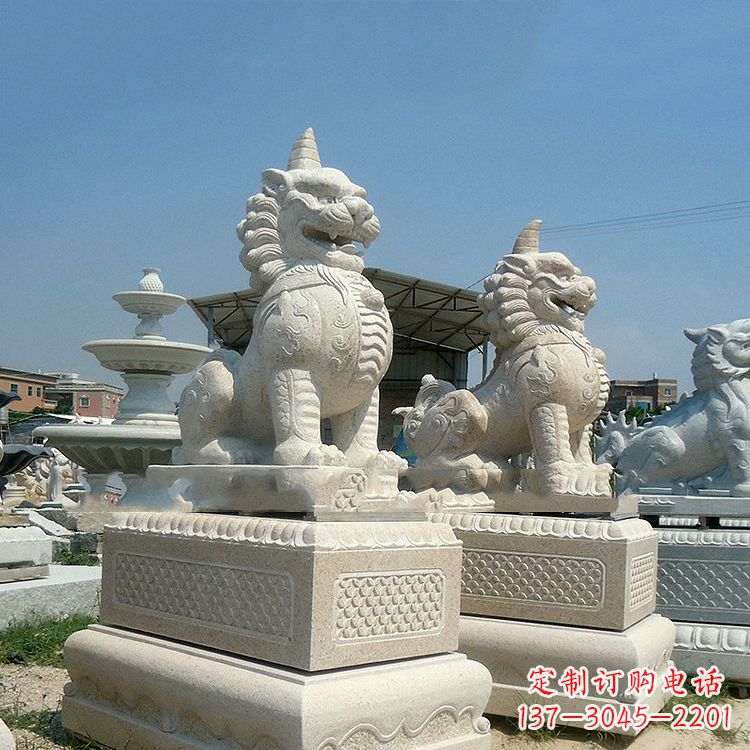 许昌獬豸 石雕 独角兽-法院大门神兽雕塑
