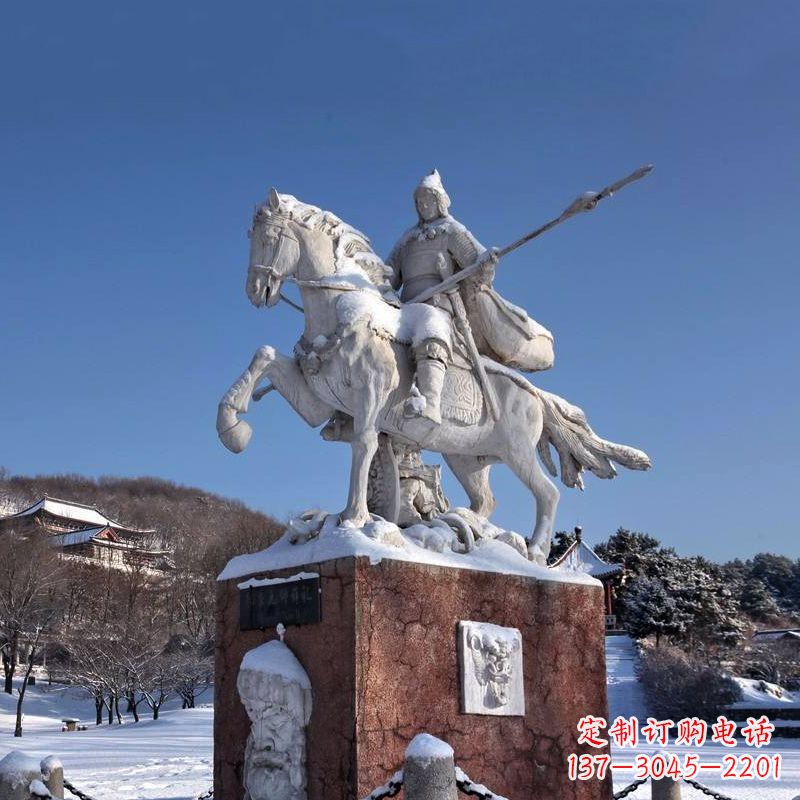 许昌薛仁贵骑马雕像-中国历史名人唐朝名将景区景观雕塑