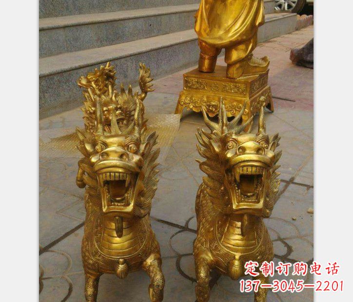 许昌银行铜雕麒麟雕塑