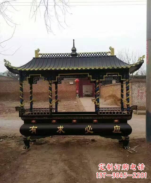 许昌有求必应方形香炉铜雕