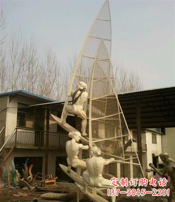 许昌园林不锈钢帆船景观雕塑