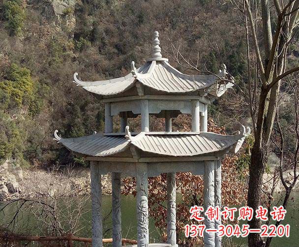 许昌园林仿古双层石雕凉亭