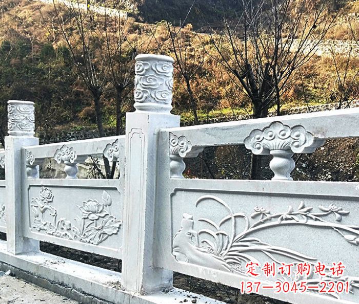 许昌园林景观大理石栏板石雕 (7)