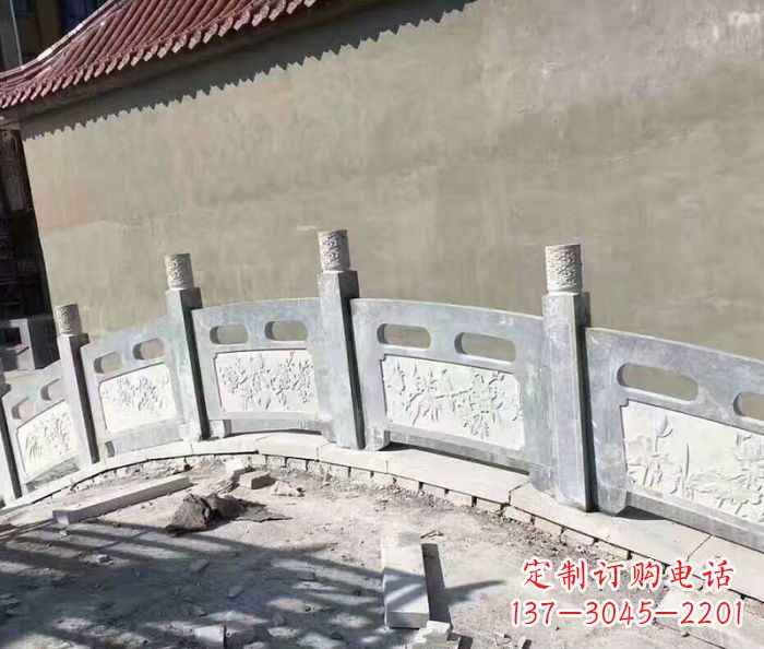 许昌园林景观大理石桥栏板石雕 (5)