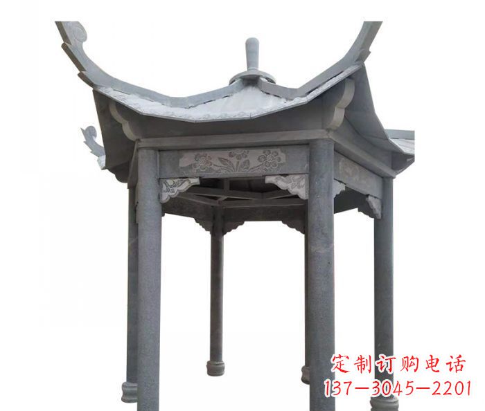许昌园林景观仿古石雕凉亭 (3)
