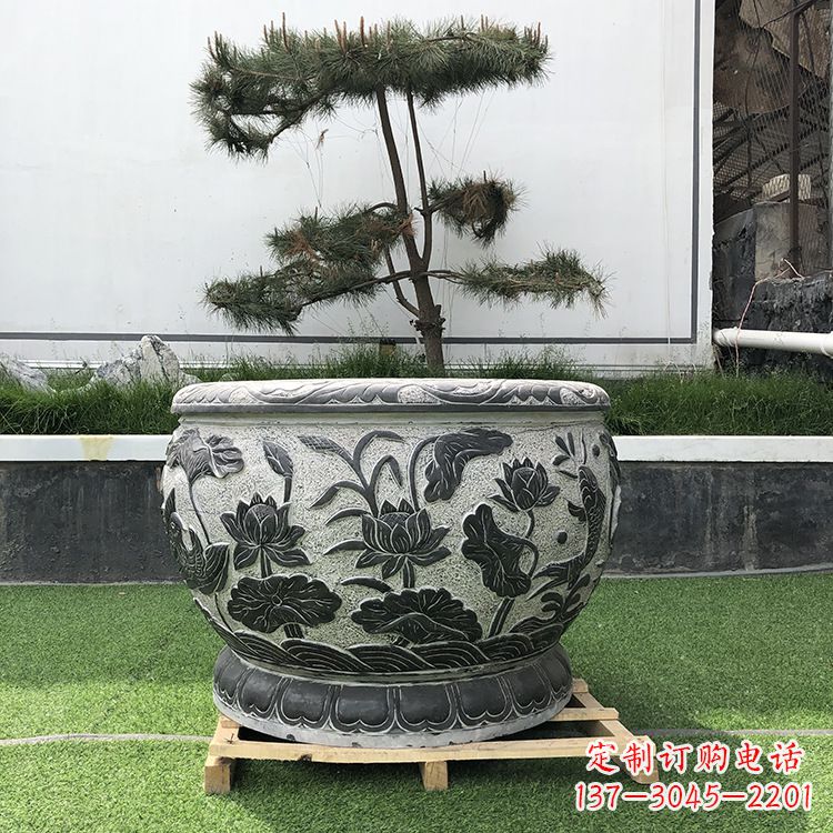 许昌园林石雕水缸