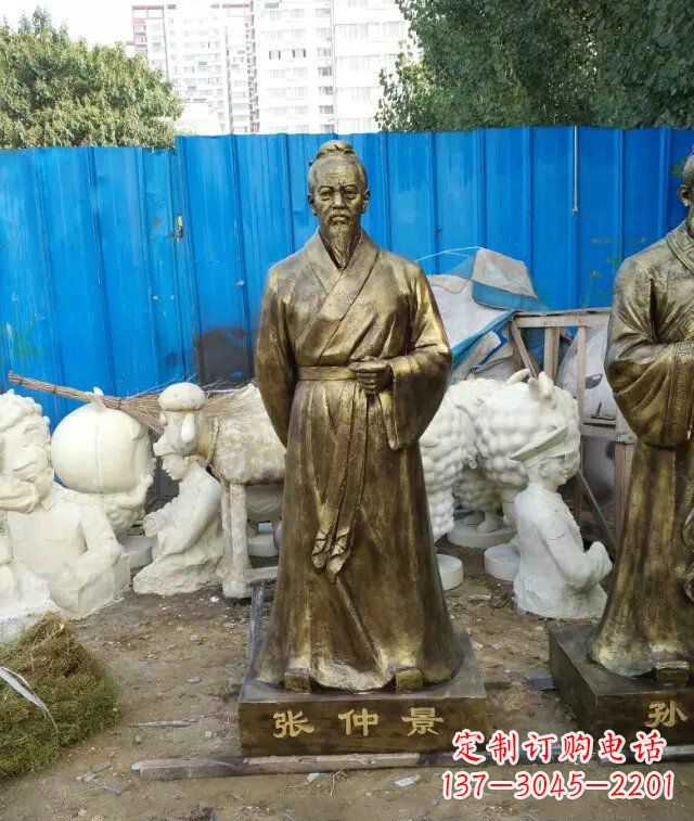 许昌张仲景古代医学名人铜雕