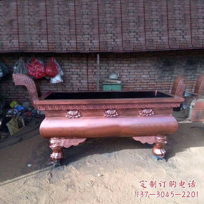 许昌长方形铜香炉
