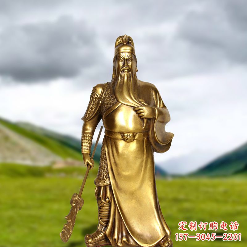 许昌招财关公铜雕像