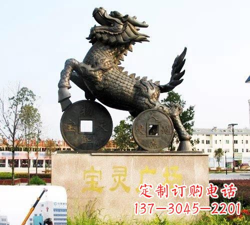 许昌招财麒麟铜雕