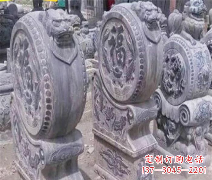 许昌招财石门墩仿古抱鼓石