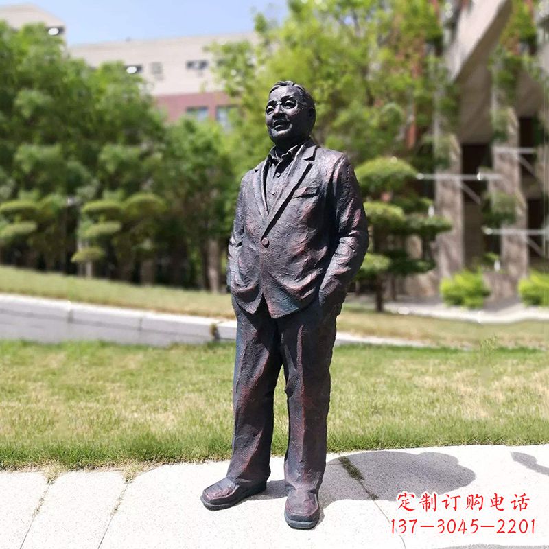 许昌中国当代著名数学家铸铜华罗庚雕塑