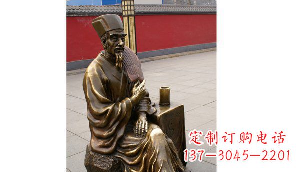 许昌诸葛亮古代名人铜雕