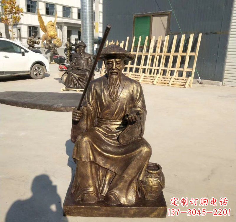 许昌铸铜姜太公钓鱼