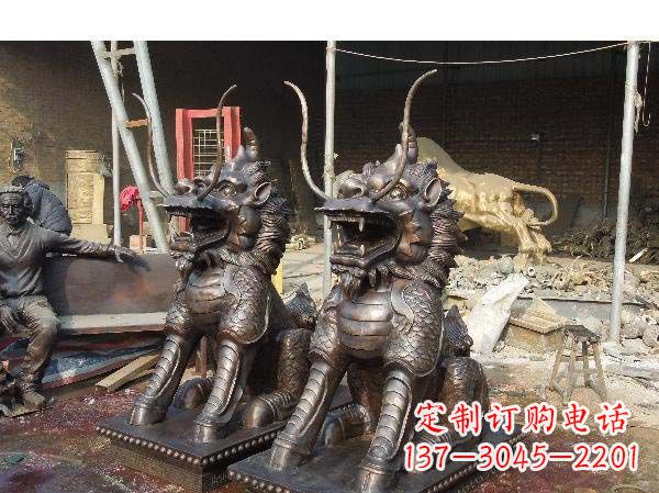 许昌铸铜麒麟雕塑2221
