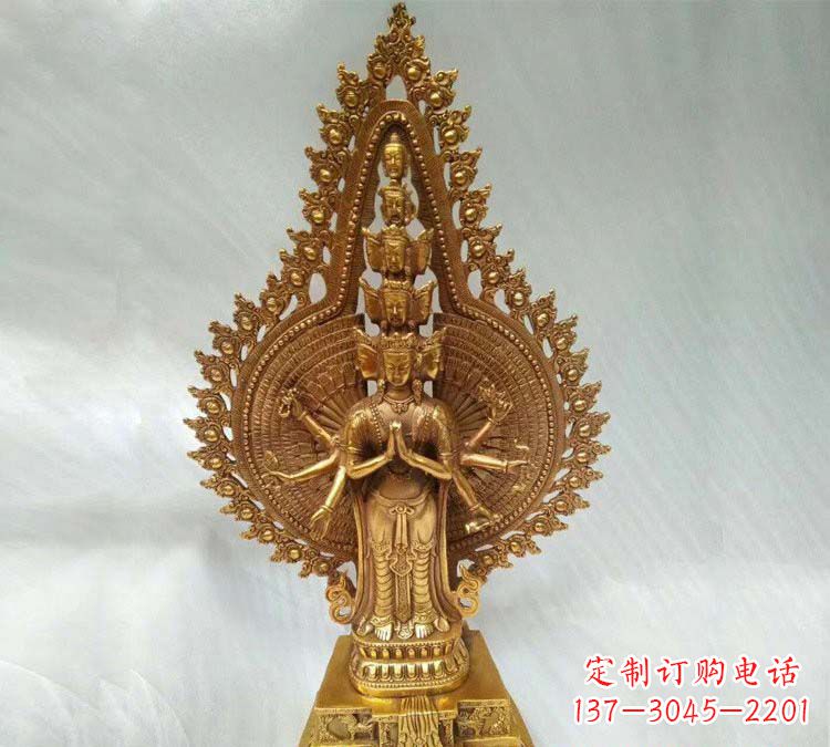 许昌铸铜千手观音寺庙佛像