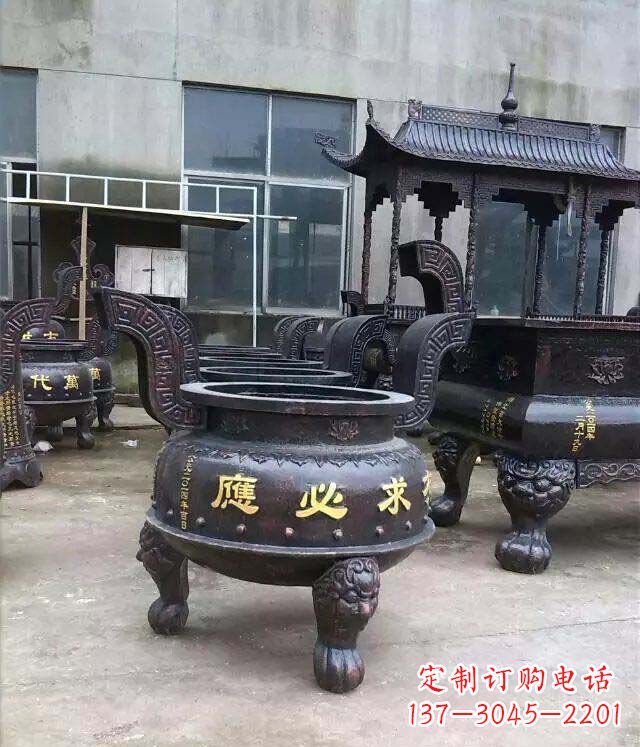 许昌铸铜寺庙香炉铜雕
