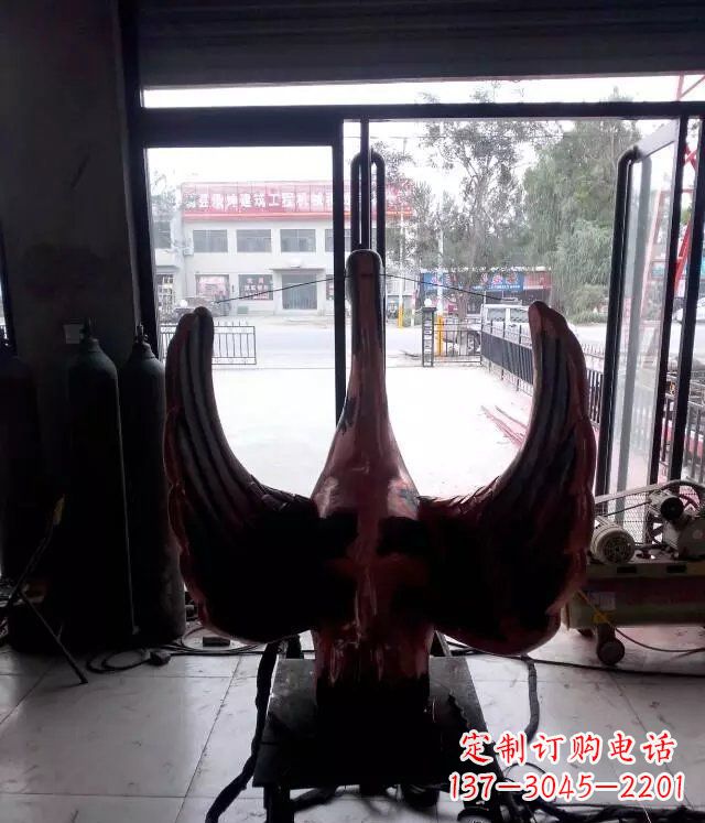 许昌铸铜天鹅公园动物铜雕 (2)