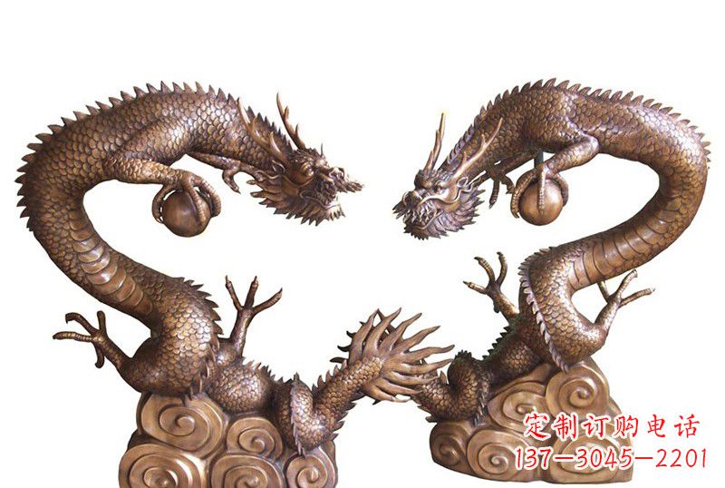 许昌紫铜铸双龙戏珠