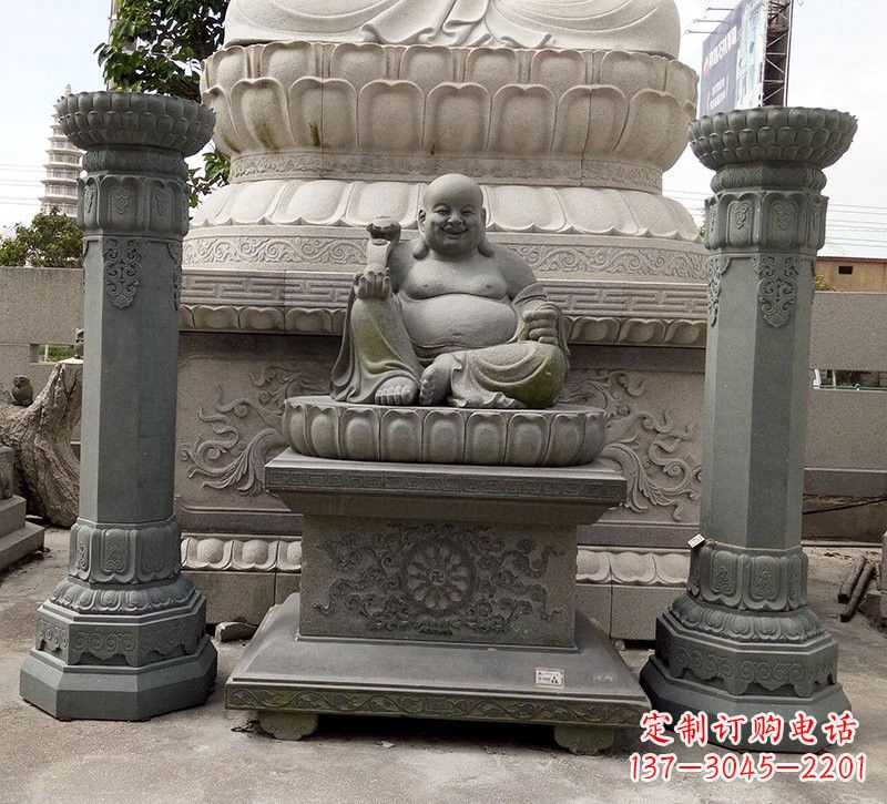 许昌宗教庙宇如意弥勒佛石雕