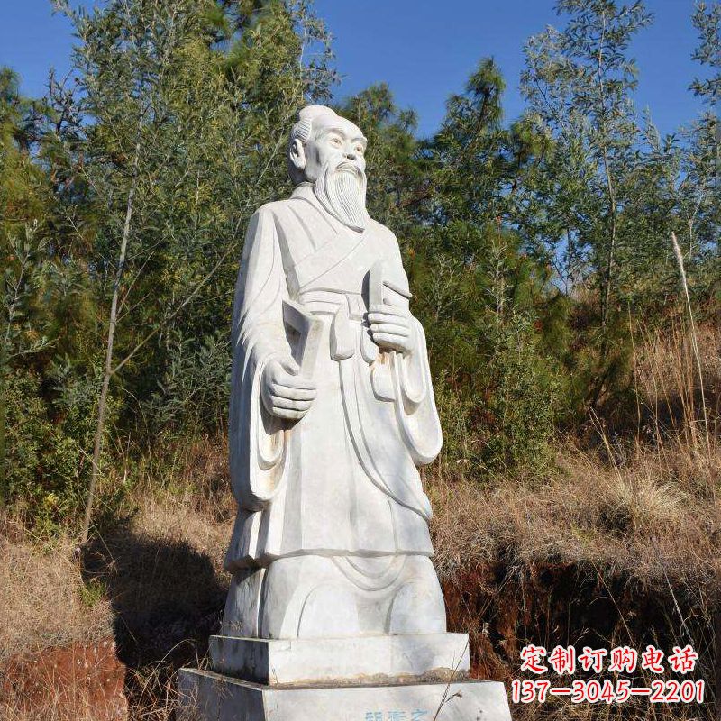 许昌祖冲之汉白玉石雕像-公园景区中国古代名人雕塑