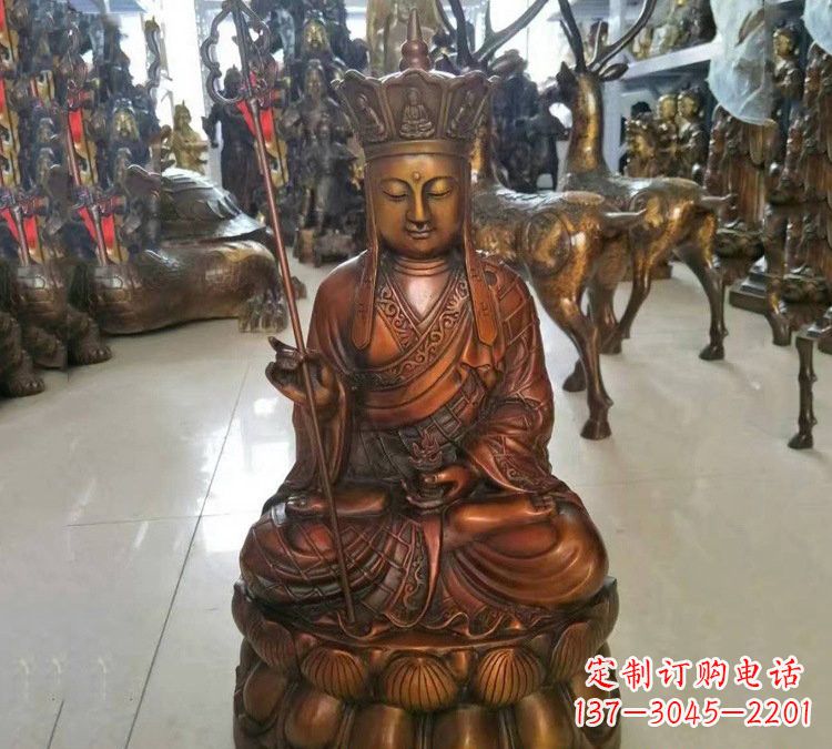 许昌坐式地藏菩萨铜雕