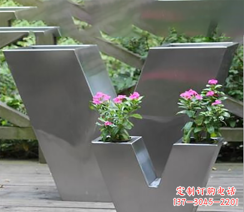许昌花盆不锈钢雕塑