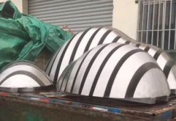 许昌假山雕塑-城市花园不锈钢抽象立体山形山峦造型